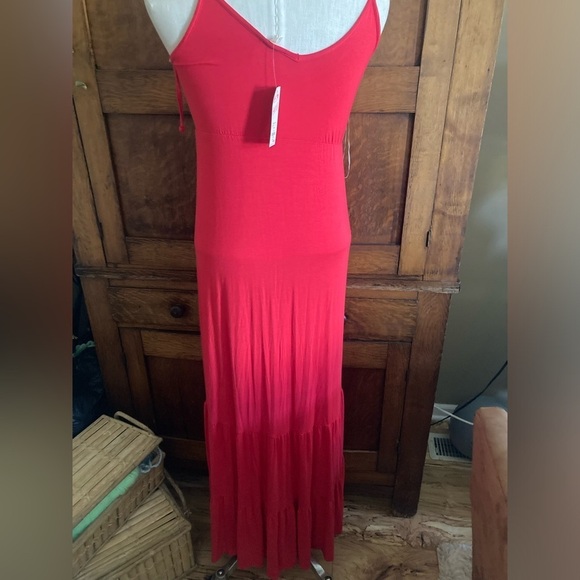 Francesca’s Miami coral pink red color long maxi dress womens size M NWT - Picture 5 of 9